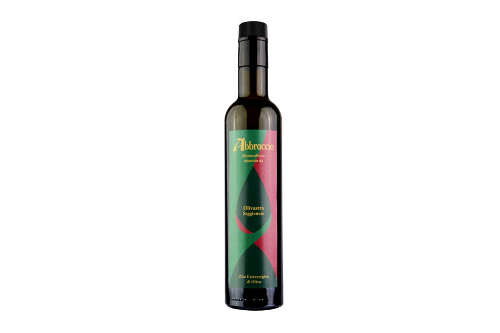 Abbraccio Olio EVO 100 Olivastra Seggianese Bottiglia Olio Abbraccio